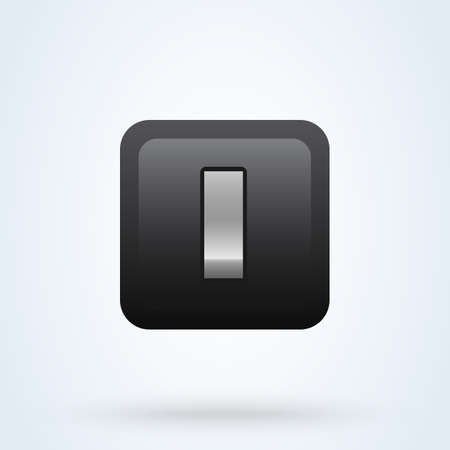 Electric switch realistic, modern minimal flat design style. Vector illustrationのイラスト素材