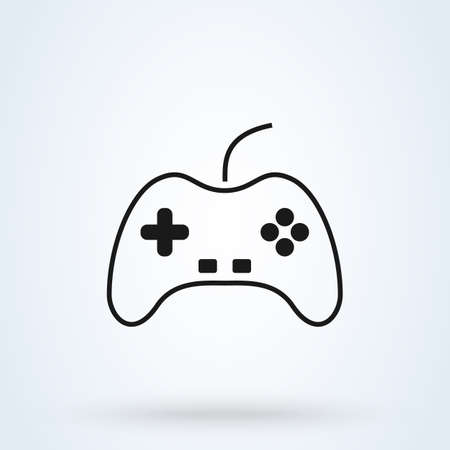 Game controller line icon. Video game console. Vector illustrationのイラスト素材