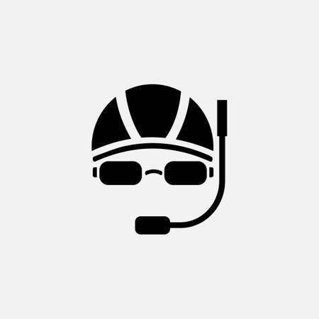 Swimming hat and glasses. vector Simple modern icon design illustration.のイラスト素材