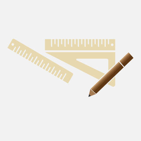 Ruler elemen. vector Simple modern icon design illustration.のイラスト素材