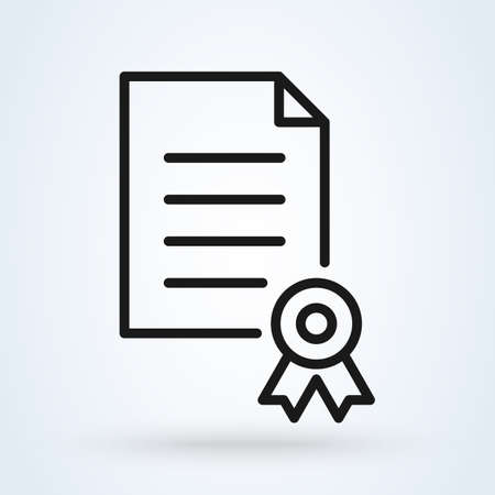 Certified vector icon. Certificate Element In Trendy Style.のイラスト素材