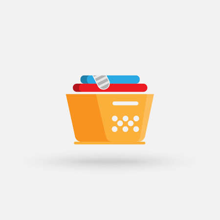 Laundry basket.  Simple modern icon design illustration.のイラスト素材