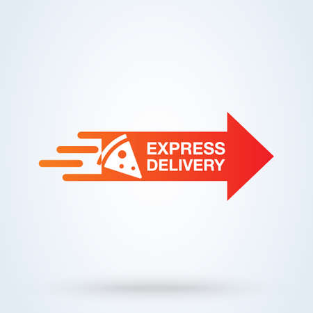 Pizza Express delivery icon for apps and website. Delivery concept. Vector illustration.のイラスト素材