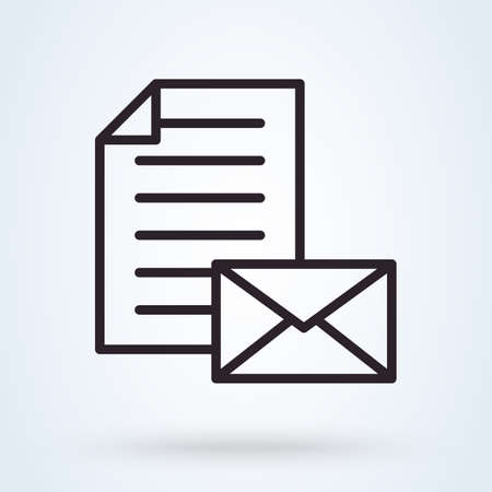 Envelope message. vector Simple modern icon design illustration.のイラスト素材