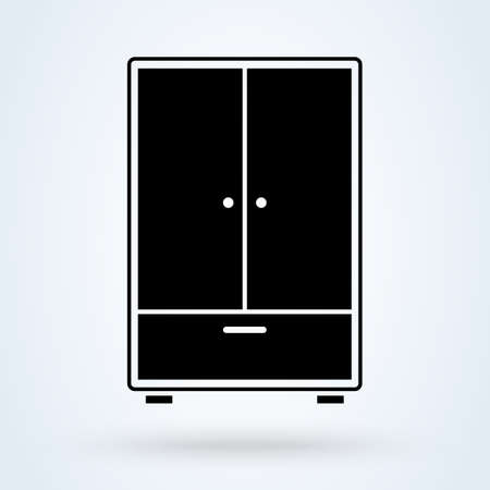 Wardrobe icon. vector Simple modern design illustration.のイラスト素材