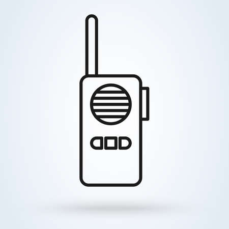 Walkie talkie line. vector Simple modern icon design illustration.のイラスト素材