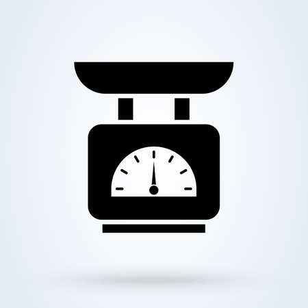 Domestic weigh scales. vector Simple modern icon design illustration.のイラスト素材