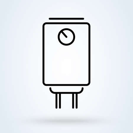 Boiler water heater line. vector Simple modern icon design illustration.のイラスト素材