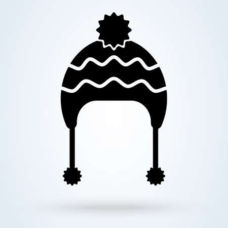 Winter hat. vector Simple modern icon design illustration.のイラスト素材