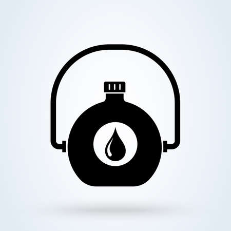 Water canteen. vector Simple modern icon design illustration.のイラスト素材