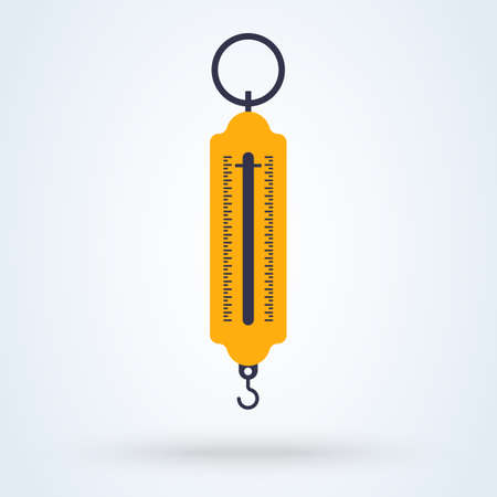 Hand Scale Spring Mechanical flat. vector Simple modern icon design illustration.のイラスト素材