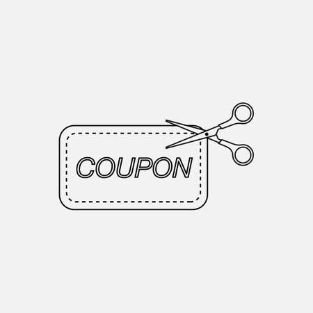 Coupon cut icon. Discount Coupon Icon. Vector simple modern icon design illustration.のイラスト素材