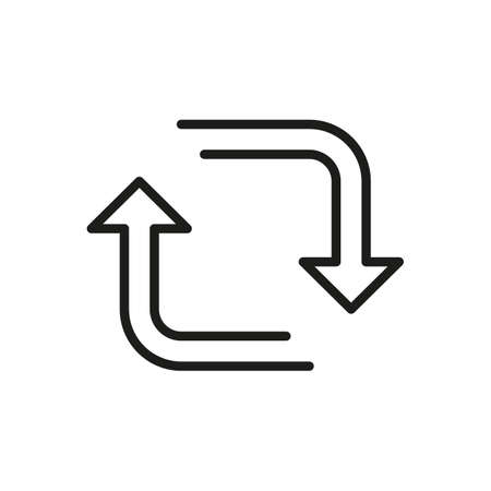 Repost icon in line style. Social media repost, retweet symbol.のイラスト素材