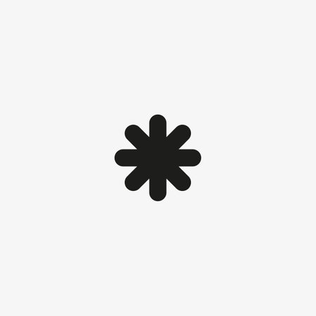 Asterisk sign icon for website and mobile UI design.のイラスト素材