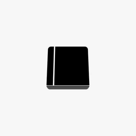 Book icon in black design style. library vector illustration.のイラスト素材