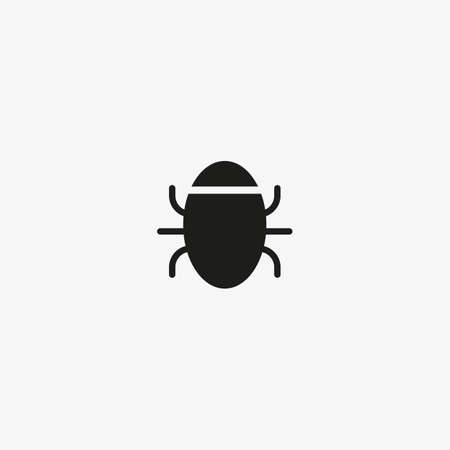 Software bug or program bug art vector icon for apps and websites. Insect symbol.