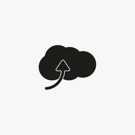 Upload files to cloud button icon for web and mobile UI design.のイラスト素材