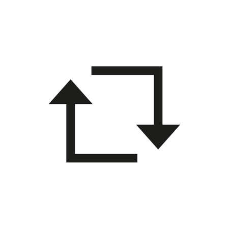 Repost icon in line style. Social media repost, retweet symbol.のイラスト素材