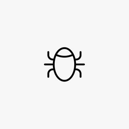 Bug vector icon. Insect. Software bug symbol, security threat.のイラスト素材