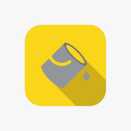 Color bucket with drop sign. Fill color button for UI design.のイラスト素材