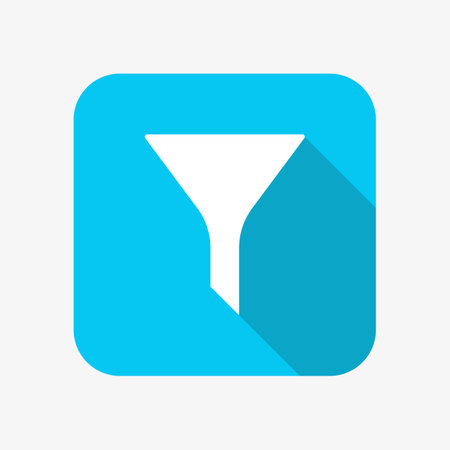 Filter flat icon. Data filter button for web and mobile UI design. Funnel symbol for marketing concept.のイラスト素材