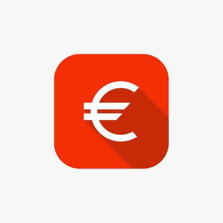 euro icon. Euro currency symbol for currency exchange or banking concept. Flat design for web and mobile apps, logo template.のイラスト素材