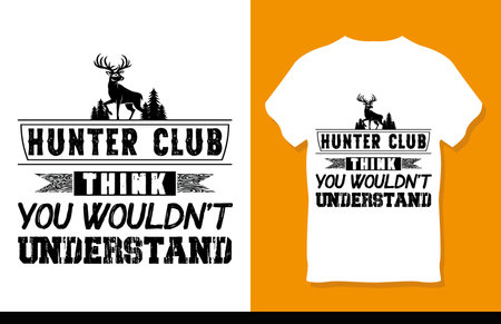 Deer hunting t shirt designのイラスト素材