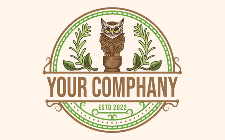 Retro vintage logo design vector artのイラスト素材