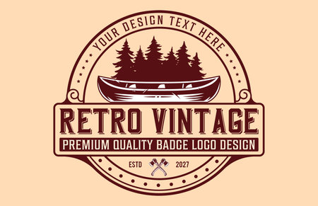 Retro vintage logo design vectorのイラスト素材