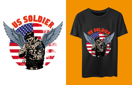 Soldier t shirt design vectorの写真素材