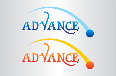 Advance Logo Design with Creative Modern Trendy Typography. Minimalist, Creative, Unique, Simple, Flat, Modern Logo Design. This logo icon incorporate with abstract shape in the creative way.のイラスト素材