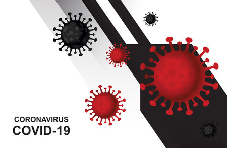 Covid-19 Corona Virus background, Influenza, viral disease epidemic. virus infections prevention methods info graphics.のイラスト素材