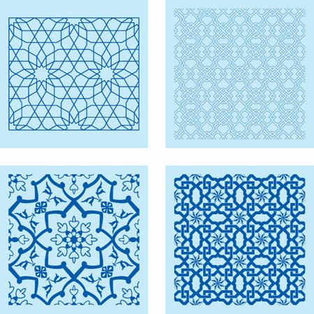 Decorative illustration design with floral ornaments. Templates for printing postcards, invitations, books, for textiles, engraving, wooden furniture, forging etc.のイラスト素材