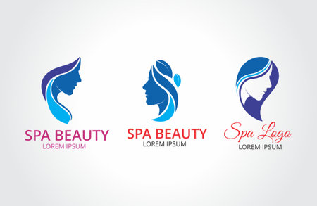 Women and Girls Beauty, Face and Hairstyle Sketchのイラスト素材