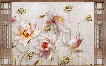 Beautiful flowers and texture background wall paper 3d living room bedroom TV 3D wallpaper home decoration mural wallpaper for wallsの写真素材