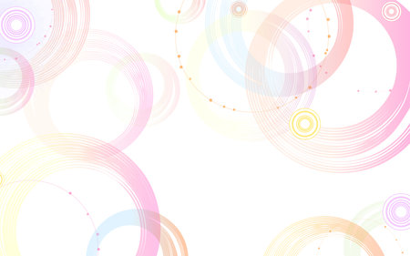 Colorful abstract background with circles for 3d living room bedroom TV 3D wallpaper home decoration mural wallpaper for wallsの写真素材