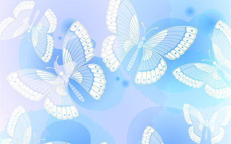 Butterfly with blue abstract background for 3d living room bedroom TV 3D wallpaper home decoration mural wallpaper for wallsの写真素材