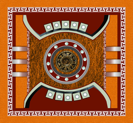 Interior of a house, 3D Roof Ceiling Wallpapers Design for 3d living room bedroom TV 3D wallpaper home decoration mural wallpaper for wallsの写真素材