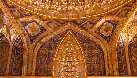 Mehfil Stage Flex Background 3D Islamic Wallpaper, Ceiling of the mosque 3D wallpaper decoration mural wallpaper for wallsの写真素材