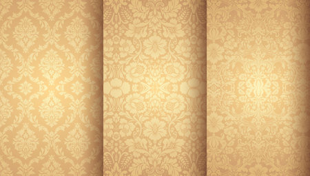 Classic seamless vintage style floral pattern with elements for 3d living room bedroom TV 3D wallpaper home decoration mural wallpaper for wallsの写真素材