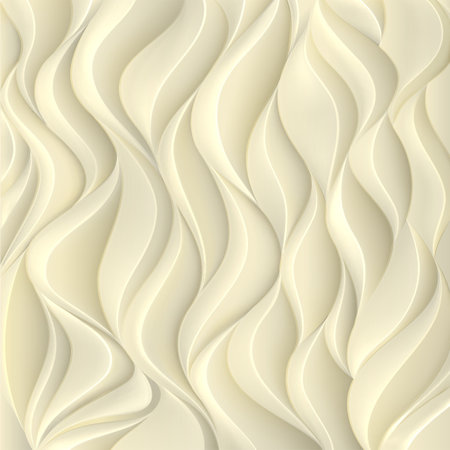 Gold Volumetric Wavy Lines Seamless pattern with swirl ornament for 3d living room bedroom TV 3D wallpaper home decoration mural wallpaper for wallsの写真素材
