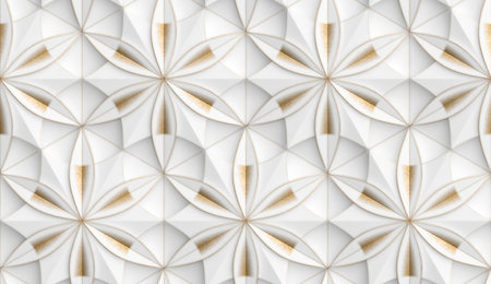 Seamless floral pattern and lace with grey abstract background for 3d living room bedroom TV 3D wallpaper home decoration mural wallpaper for wallsの写真素材