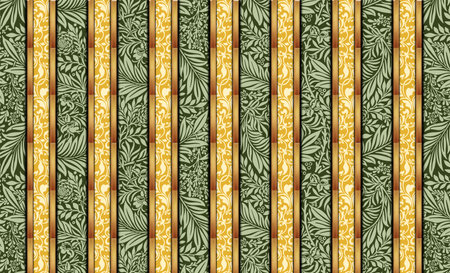 Thai style art pattern with texture and bars traditional thai fabric ornaments background with stripes and rowsの写真素材