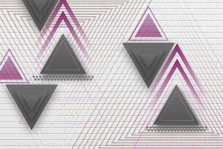 Pyramid of dollar background with triangles illustration background for 3d living room bedroom TV 3D wallpaper home decoration mural wallpaper for wallsの写真素材