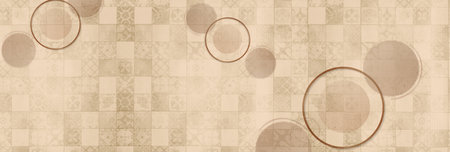 Wooden circles and square illustration background for 3d living room bedroom TV 3D wallpaper home decoration mural wallpaper for wallsの写真素材
