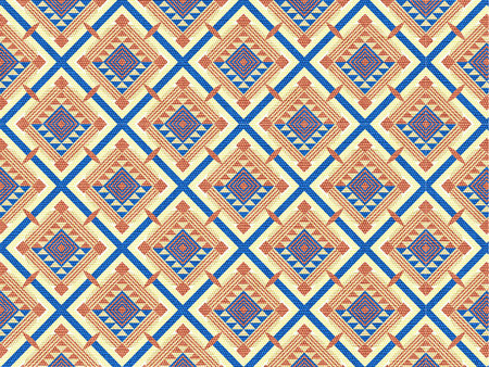 Thai style pattern with tiles with abstract illustration background for 3d living room bedroom TV 3D wallpaper home decoration mural wallpaper for wallsの写真素材