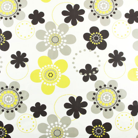 Seamless yellow, grey and black floral pattern background for 3d living room bedroom TV 3D wallpaper home decoration mural wallpaper for wallsの写真素材