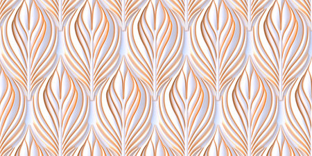 3d Illustration Abstract Background Bulk White Leaves with Shadow Background for 3d living room bedroom TV 3D wallpaper home decoration mural wallpaper for wallsの写真素材