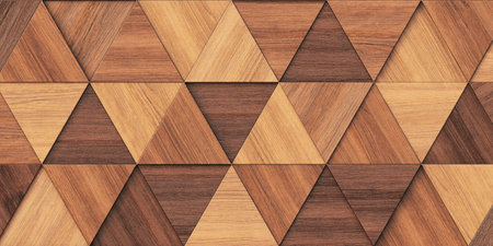 Seamless wooden illustration triangular background for 3d living room bedroom TV 3D wallpaper home decoration mural wallpaperの写真素材