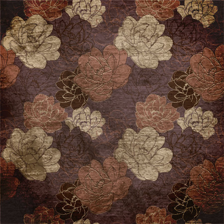 Illustration of 3D embossed flowers abstract background for 3d living room bedroom TV 3D wallpaper home decoration mural wallpaperの写真素材